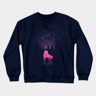 Roller Skates at Night Crewneck Sweatshirt